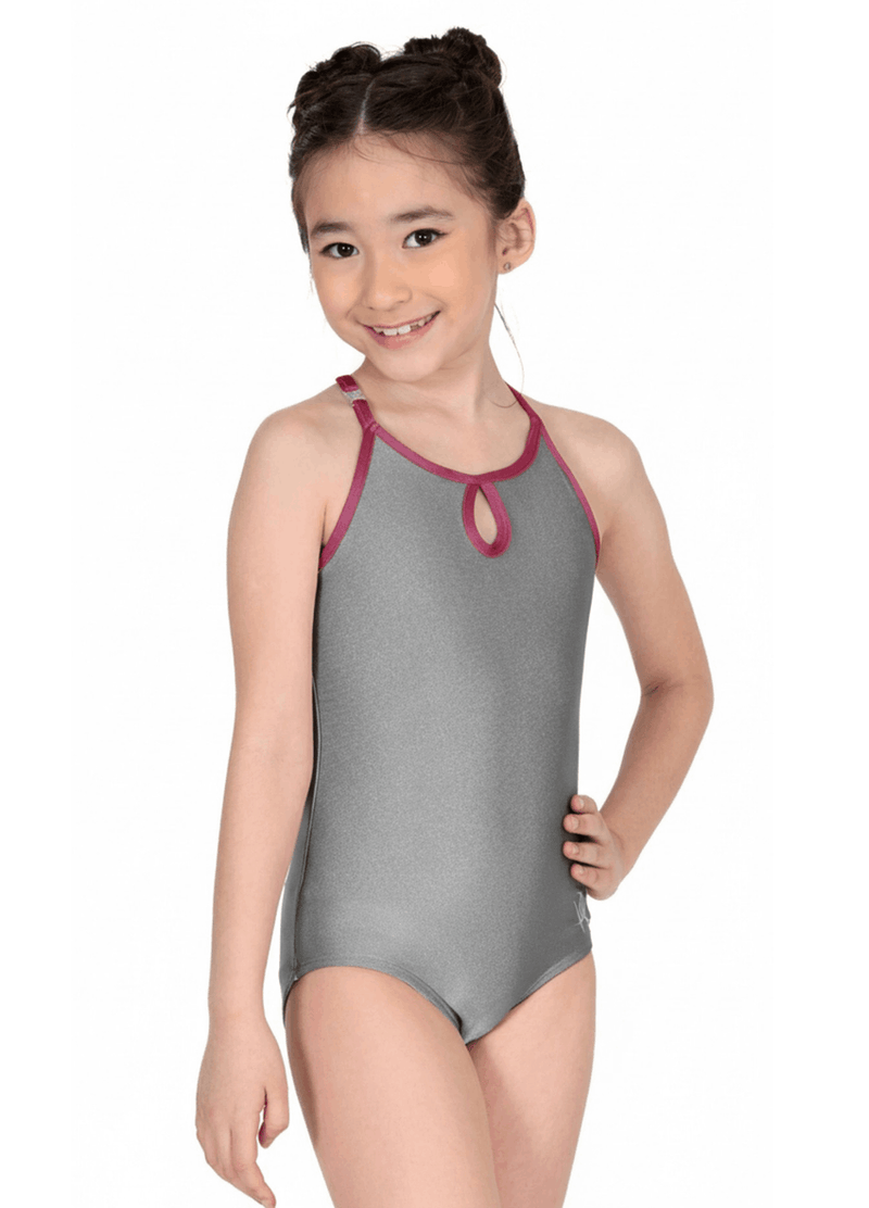 Collant Astana Infantil - Cinza com Rosa